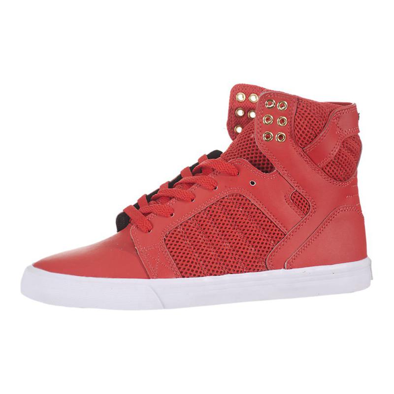 Buty Supra SKYTOP - Sneakersy Wysokie Damskie - Czerwone (VOKE-95467)